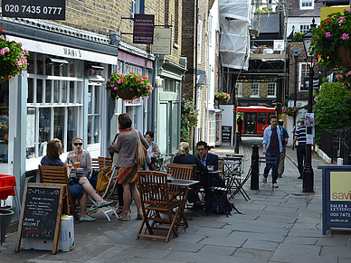 Gassen von London Hampstead, Englisch Sprachreisen für Schüler