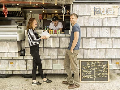 Fish'n'Chips in Dún Laoghaire, Englisch Sprachreisen für Erwachsene