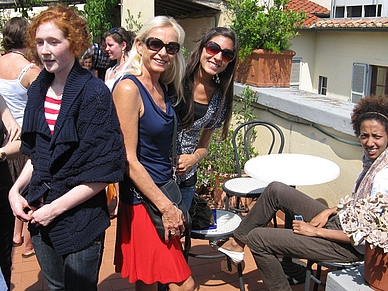 Dachterrasse der Sprachschule in Florenz, Italienisch Sprachreisen für Erwachsene