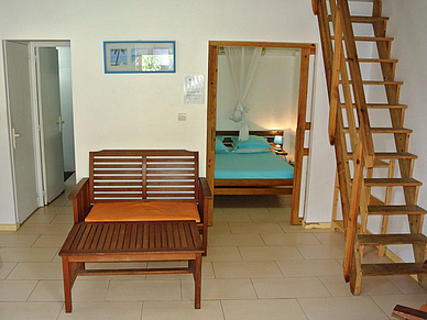 Aufenthaltsraum Bungalow, Guadeloupe Sprachreise