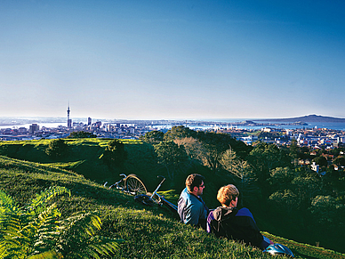 Ausblick aus dem Grünen in Neuseeland, Englisch Sprachreisen für Erwachsene