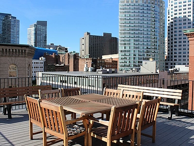 Dachterrasse, Englisch Sprachschule Boston