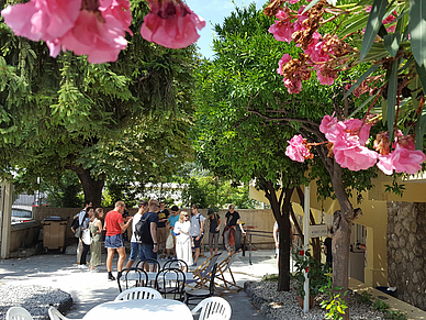 Garten der Schule, Sprachreisen nach Nizza