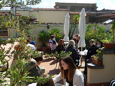 Dachterrasse, Italienisch Sprachschule Florenz