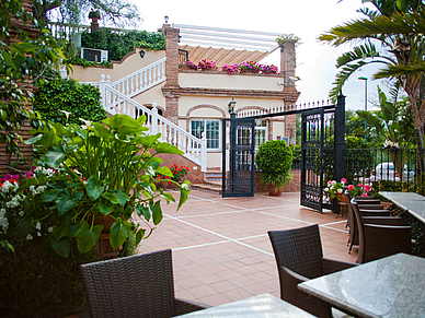 Patio der Spanisch Sprachschule Málaga