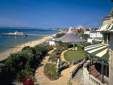 Promenade von Bournemouth, Englisch Sprachreisen für Erwachsene