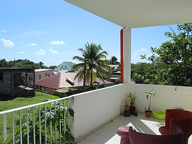 Ausblick aus der Französisch Sprachschule in Guadeloupe