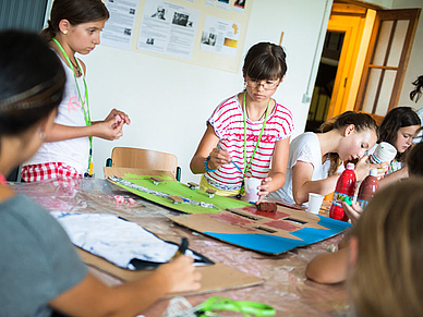 Kreativ-Workshop in Ferrières, Schüler Sprachreise Belgien