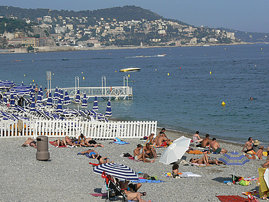 Badestrand von Nizza, Französisch Sprachreisen für Erwachsene