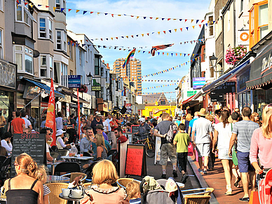 North Laine Brighton, Englisch Sprachreisen für Erwachsene