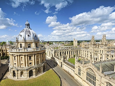 Blick über Oxford, Englisch Sprachreisen für Erwachsene