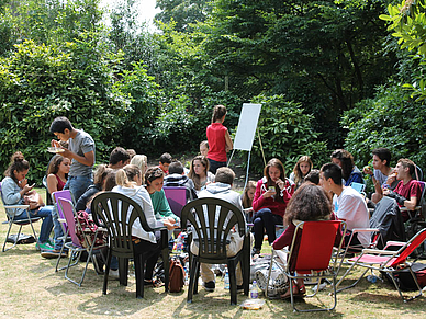 Unterrichtspause in London Hampstead, Englisch Sprachreisen für Schüler