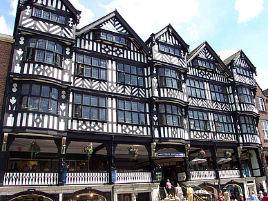 Fachwerk in Chester, Business Englisch Sprachreisen England