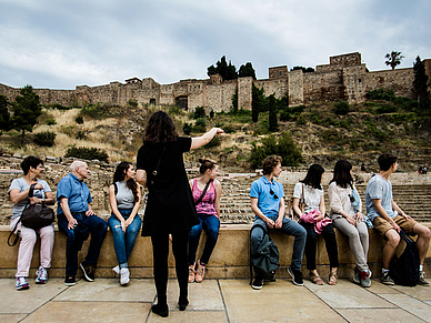 Ausflug der Sprachschule zum Teatro Romano, Málaga