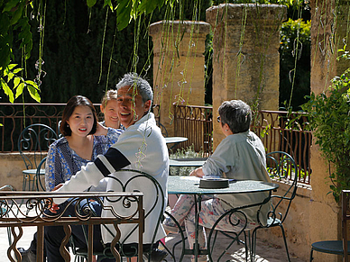 Pause in der Sonne, Französisch Sprachschule Aix-en-Provence