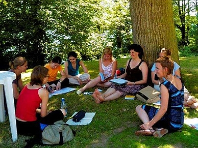 Unterricht im Freien, Französisch Sprachschule in Brest