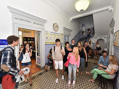 Eingangsbereich der Italienisch Sprachschule in Rom