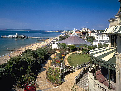 Blick über Bournemouth, Englisch Sprachferien für Schüler